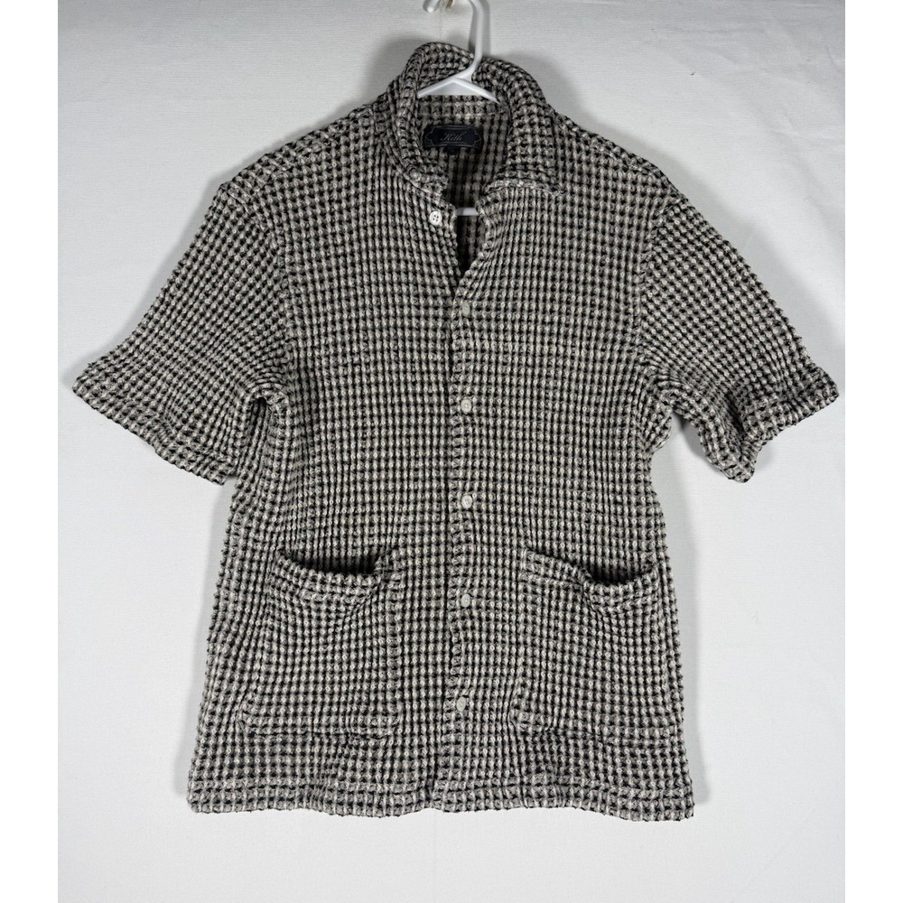 Kith Shirt Men's Medium Geometric Diamond Short Sleeve Boxy Collared Overshirt